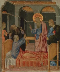 Evangelisten Johannes oppdrar Drusiana, ca. 1460.