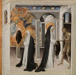 St. Katarina av Siena og tiggeren, 1460-tallet.