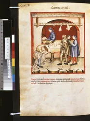 Theatrum sanitatis av Ububchasym de Baldach: #39;Carnes Arietum#39;, første tiår av 1300-tallet (miniatyr)