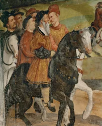 Kong Christian av Danmarks besøk i Malpaga i 1474 (freske)