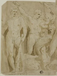 Ancient Sarcophagus Relief with the Labours of Hercules