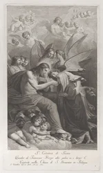 Kristus gir den hellige vert til den knelende Saint Catherine av Siena..., 1750-1812.