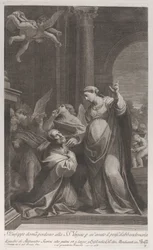 Saint Joseph ber jomfruen om tilgivelse for å ha tenkt på å forlate henne..., 1760-1800.