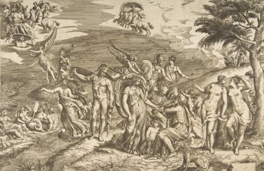 Dommen i Paris, ca. 1550-60.
