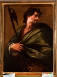 Representasjon av apostelen Saint Matthew (The apostle st Matthew) Maleri av Giulio Cesare Procaccini (1574-1625)