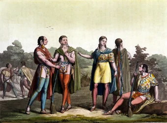 Indianerne i Canada (acadianerne) i "The Ancient and Modern Costume""