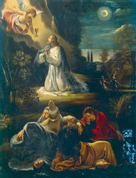 Jesus i hagen, scene fra Passion of Jesus av Giuseppe Cesari (1568-1640)