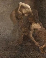 Luksuriøst Kleopatra-maleri av Giuseppe Amisani (1879–1941) Størrelse 210 x 190 cm Mede rådhus