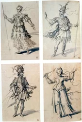 Kostymedesign for klassiske guddommer, 1500-tallet