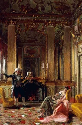 Poet eller dikt, av Giuseppe Barbaglia (1841-1910), olje på lerret, 74x52 cm