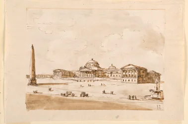 Design for et torg med et palass