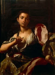Cleopatra, av Giuseppe Bonito (1707-1789), olje på lerret, 99x74 cm, Ptolemaic Kingdom