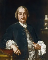 Portrett av komponisten Niccolo Jommelli (1714-1774) par Bonito, Giuseppe (1707-1789), - Olje på lerret, 84x73,5 - Privat samling