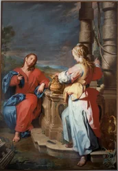 Jesus og samaritanen, ca. 1722 (olje på lerret)