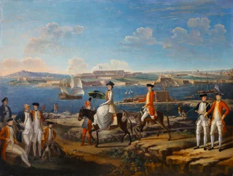 Lady Johnstone, kone til guvernøren på Menorca, ca. 1771 (olje på lerret)