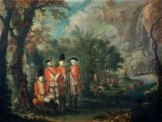 The 25th Regiment of Foot in Menorca (Menorca), ca. 1771 (olje på lerret)