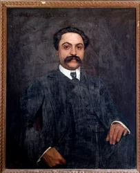 Portrett av Giuseppe Martucci (1856-1909) italiensk komponist, dirigent, pianist og lærer Maleri av Giuseppe de Sanctis (1858-1924) 1904 Bologna, samfunnsmusikalsk museum