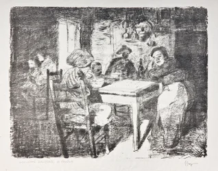 Ved bordet, ca. 1907 (litho)