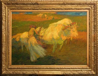 The Ploughing (olje på papp)