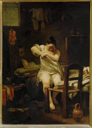 Loppen (olje på lerret)