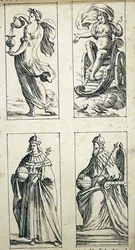 Tarotkort fra 1600-tallet av Giuseppe Maria Mitelli