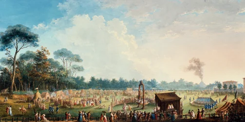 Feiring på gårder til ære for Ferdinand III, spill i engen til Great Oak