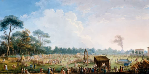 Feiring på Cascine til ære for Ferdinand III, spill på engen til den store eiken
