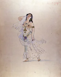 Richard Strauss ”” ”Salomè” ”kostyme av Giuseppe Palanti (1881-1946) for teatret La Scala i Milano i 1912.