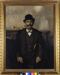 Giuseppe Giani, mekleren (Portrett av Giuseppe Giani, mekleren). Maleri av Giovanni Pellizza da Volpedo (1868-1907)