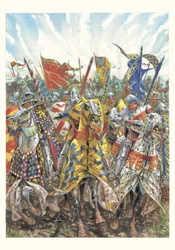 Angrepet på de franske ridderne i slaget ved Azincourt (25. oktober 1415)