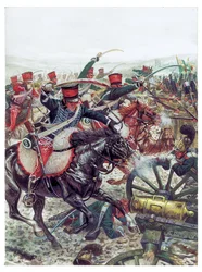 Første keiserrike: angrepet på brigaden kommandert av general Pierre Margaron (1765-1824) i slaget ved Austerlitz den 12. februar 1805 - Første keiserrike: angrepet på brigaden kommandert av general Margaron under slaget ved Austerlitz 2. desember 1815 - I