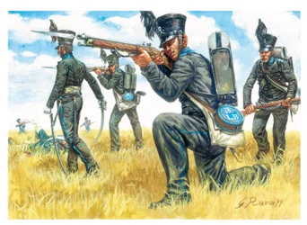 Første keiserdømme: de svarte brunsvikernes infanteriregiment - Første keiserdømme: infanteriregimentet i Braunschweigs Leib-bataljon (illustrasjon)