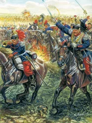 Den fransk-tyske krigen i 1870 (fransk-prøyssisk): angrepet av franske slagskip i slaget ved Froeschwiller Woerth (Froeschwiller-Woerth) den 6. august 1870 - Den fransk-prøyssiske krigen: Slaget ved Worth (Reichshoffen eller Froschweiler) (1870): Fransk ka