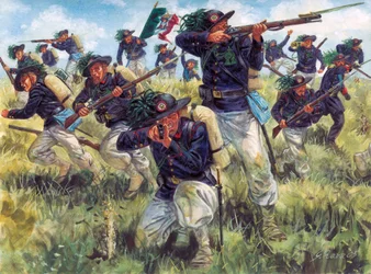 Det italienske felttoget i 1859 (den andre italienske uavhengighetskrigen): bersaglieri fra den italienske hæren i aksjon - den andre italienske uavhengighetskrigen (den fransk-østerrikske krigen, den østerriksk-sardinske krigen, den
