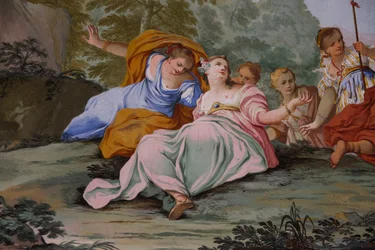 Representasjoner av myten om Diana, av Domenico og Giuseppe Valeriani, freskomaleri