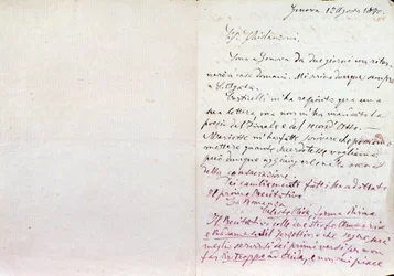 Håndskrevet brev fra Giuseppe Verdi til Aida librettos forfatter Antonio Ghislanzoni
