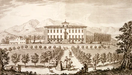 Utsikt over Villa del Barone, fra 