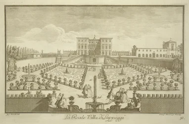 Villa Lappeggi, fra Views of Toscany, publisert ca. 1744-57