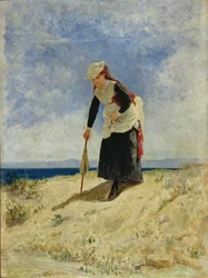 Kvinne på stranden