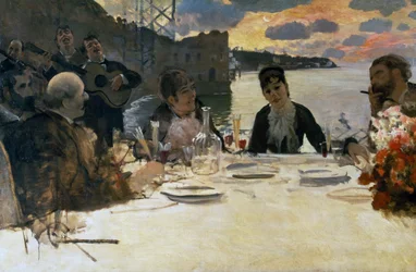 Lunsj på Posillipo, ca. 1879 (olje på lerret)