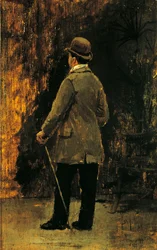 Portrett av maleren Edoardo Dalbono (olje på lerret)