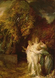 Diana og Acteon (olje på lerret)