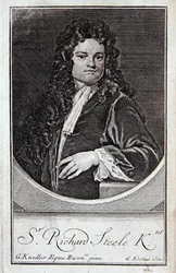 Portrett av Richard Steele, frontispice til 