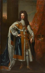 Statsportrett av kong William III (olje på lerret)