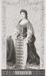 Dronning Maria II (1662-94) fra «Illustrations of English and Scottish History», bind II