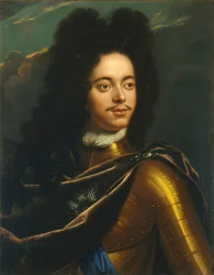 L'empereur Pierre I le Grand - Portrett av keiser Peter I den store (1672-1725), av Schalcken, Godfried Cornelisz (1643-1706). Olje på lerret, Mellom 1703 og 1706. Mål : 80,5x64,4 cm. Statens historiske museum, Moskva