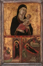 Madonna and Child with the Annunciation and the Nativity, ca. 1310-15.    1169676   no       norwegian Successfully Translated  Original: Studies for the Entombment of Christ Translat: Studies for the Entombment of Christ 1257837 no norwegian Successfully 