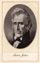 Andrew Jackson, USAs syvende president, tidlig på 1900-tallet