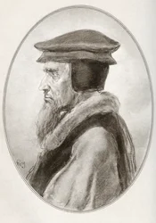 John Calvin, født Jehan Cauvin, fra Living Biography of Religious Leaders