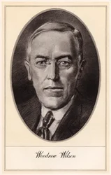 Woodrow Wilson, 28. president i USA, tidlig på 1900-tallet